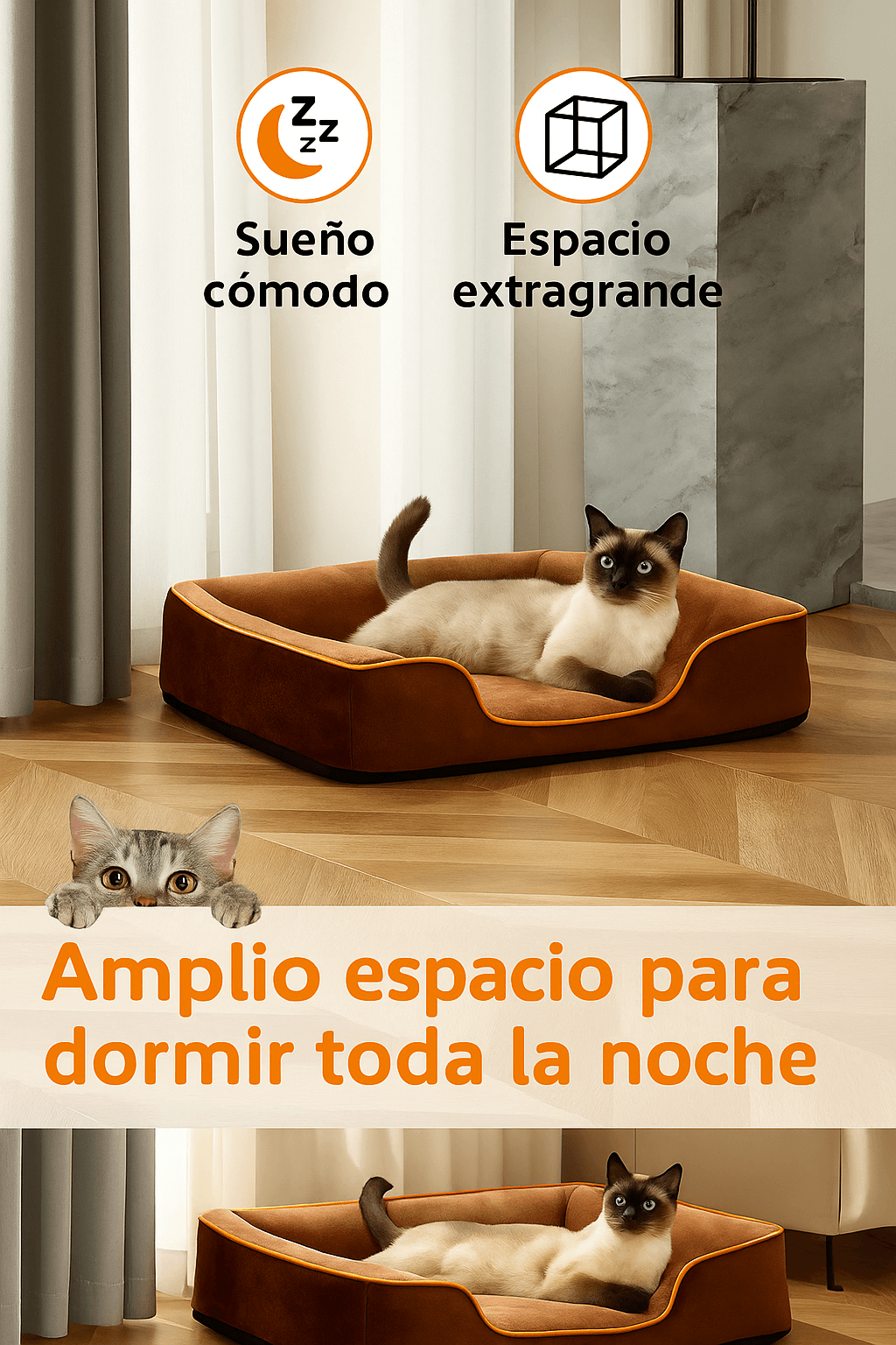 Cama Ortopédica de Espuma Viscoelástica para Perros - Animalia Prime
