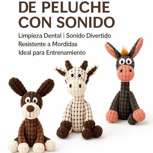 Juguete Ruidoso de Peluche para Masticar - Animalia Prime